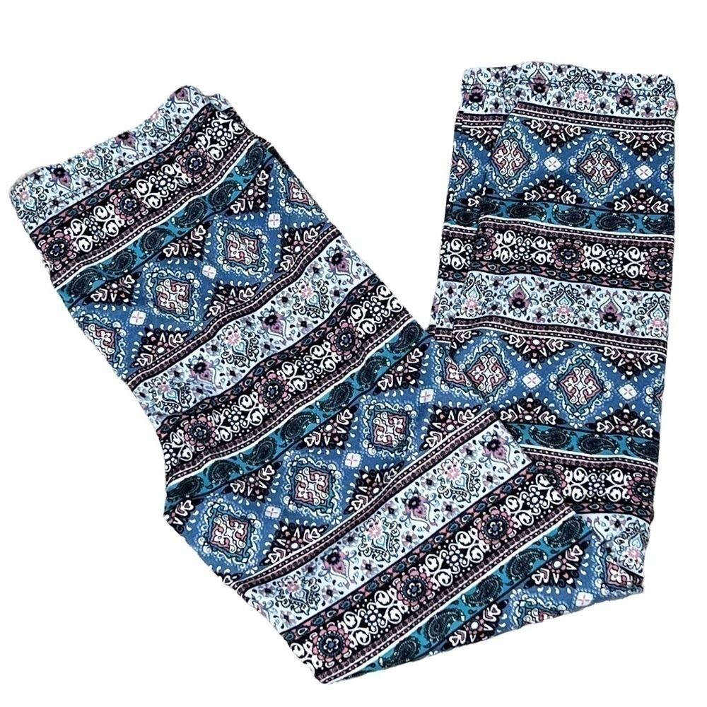 Knit Works Patterned Multicolor Kids Play Leggings Pants